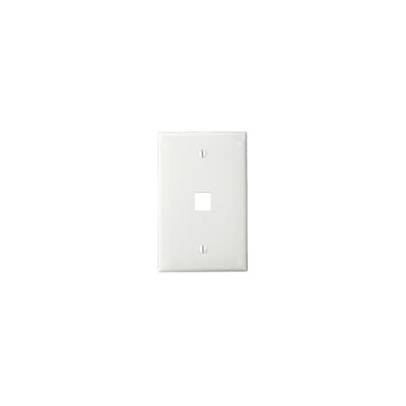 Leviton Wall Plate 1Port Sg Mid Wh 592161